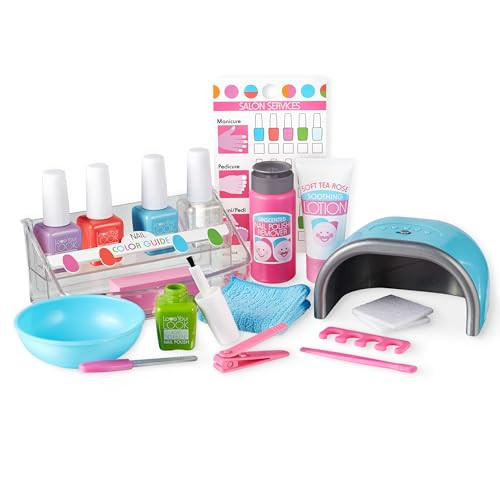 Melissa & Doug Love Your Look Pretend Nail Care Play Set – 20 Pieces for Mess-Free Play Mani-Pedis (Does NOT Contain Real Cosmetics), Pink | Amazon (US)
