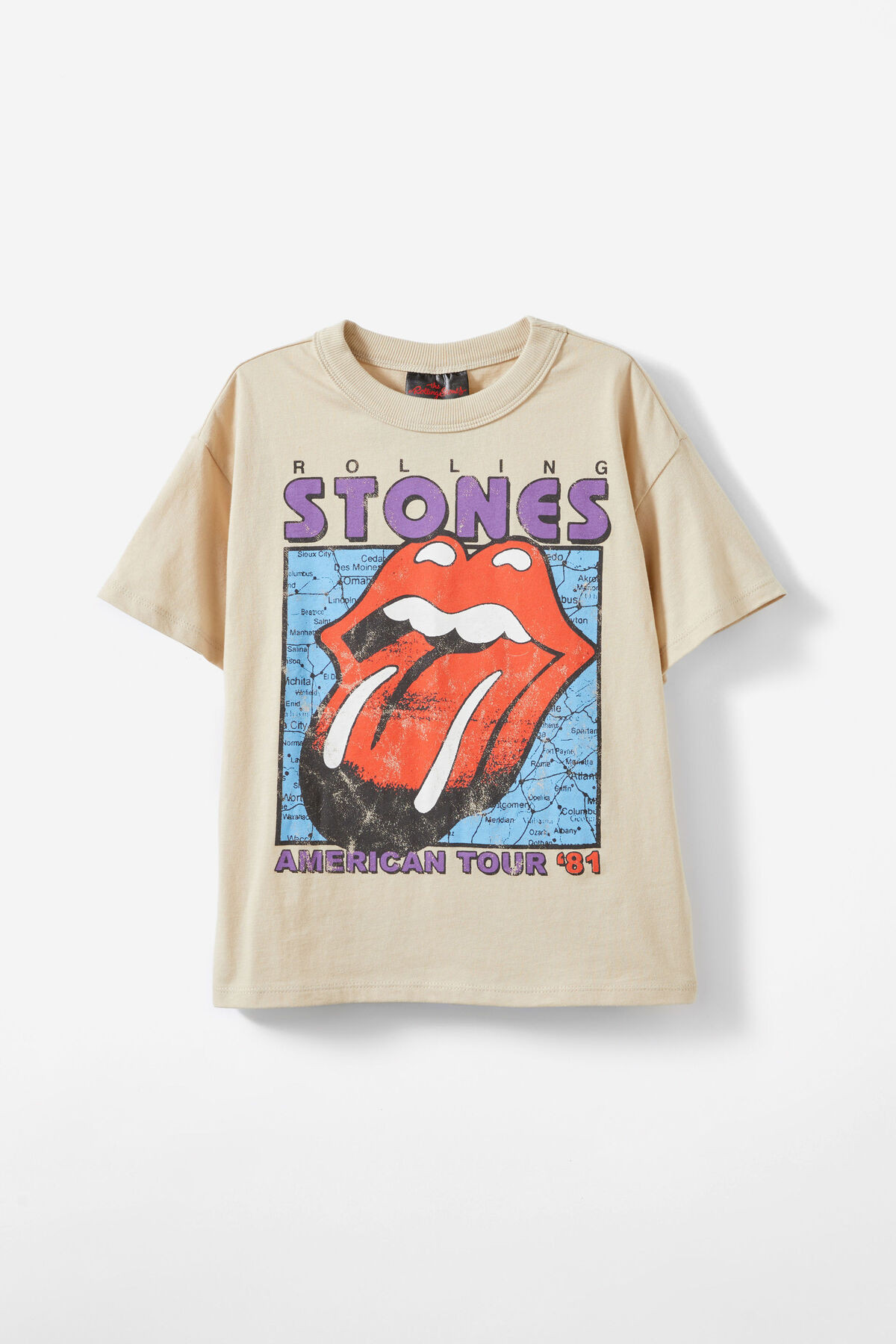 Rolling Stones Drop Shoulder Short Sleeve Tee | Cotton On (US)
