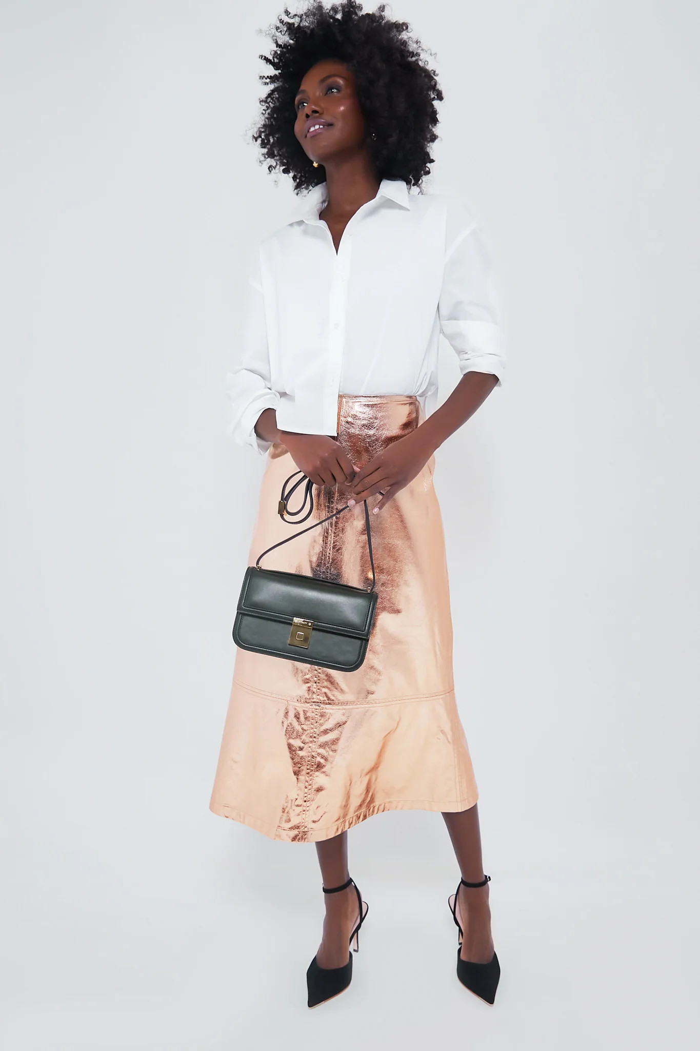 Gold Metallic London Skirt | Tuckernuck (US)