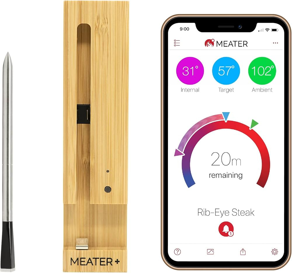 MEATER Plus: Wireless Smart Meat Thermometer | for BBQ, Oven, Grill, Kitchen, Smoker, Rotisserie ... | Amazon (US)
