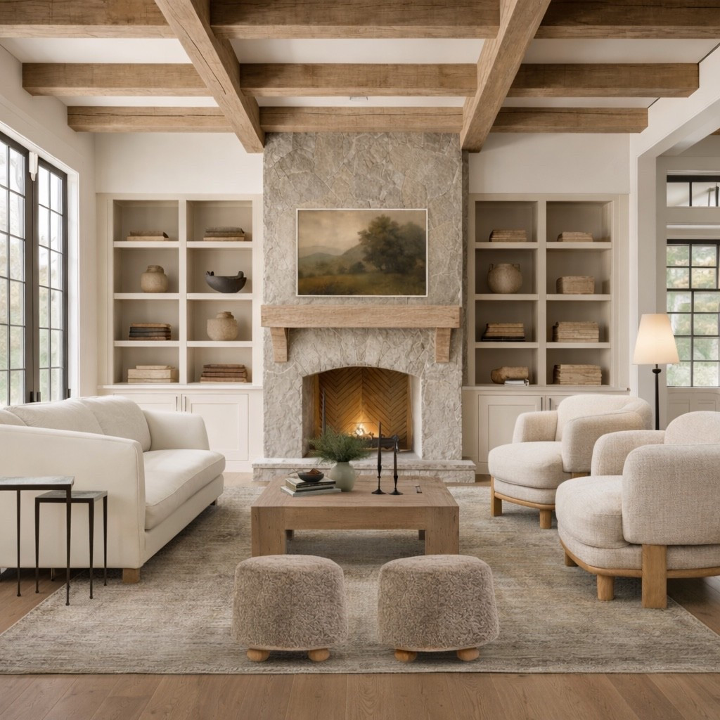 Cozy, warm, and intentional living room space! I love this inspiration for our new home. These pieces are all Wayfair and gems for sure! 

#LTKHome