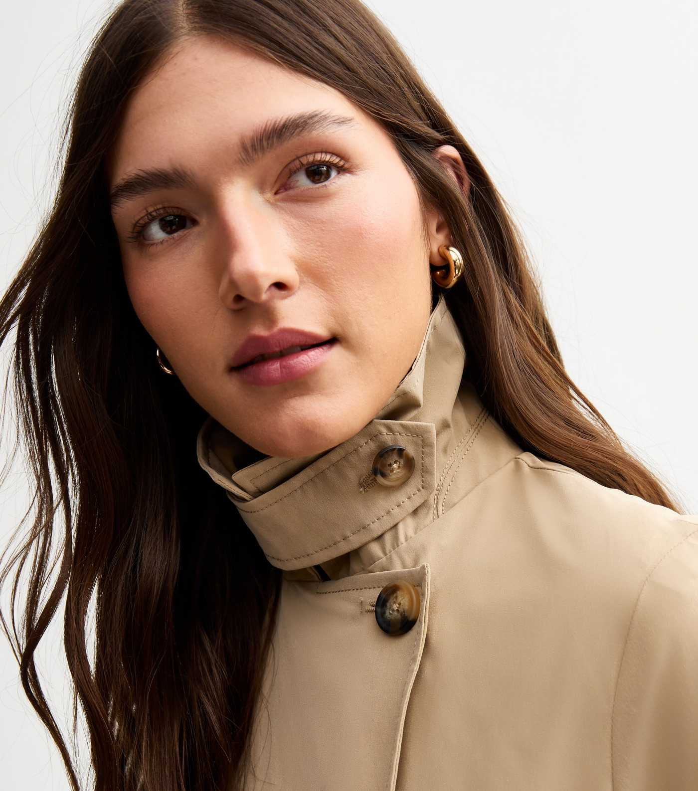 Stone Double Breasted Trench Coat | New Look | New Look (UK)