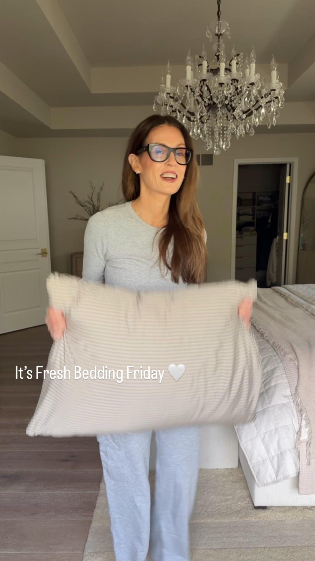 Fresh Bedding Friday. Love going into the weekend with clean sheets. When do you wash your bedding?

#LTKHome #LTKSeasonal #LTKmorningroutine