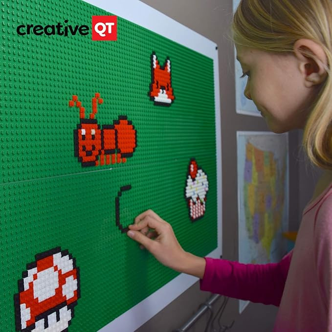 Creative QT - Large Play-Up Building Brick Play Wall Panel, 24”x34” - Pre-Assembled Makerspac... | Amazon (US)