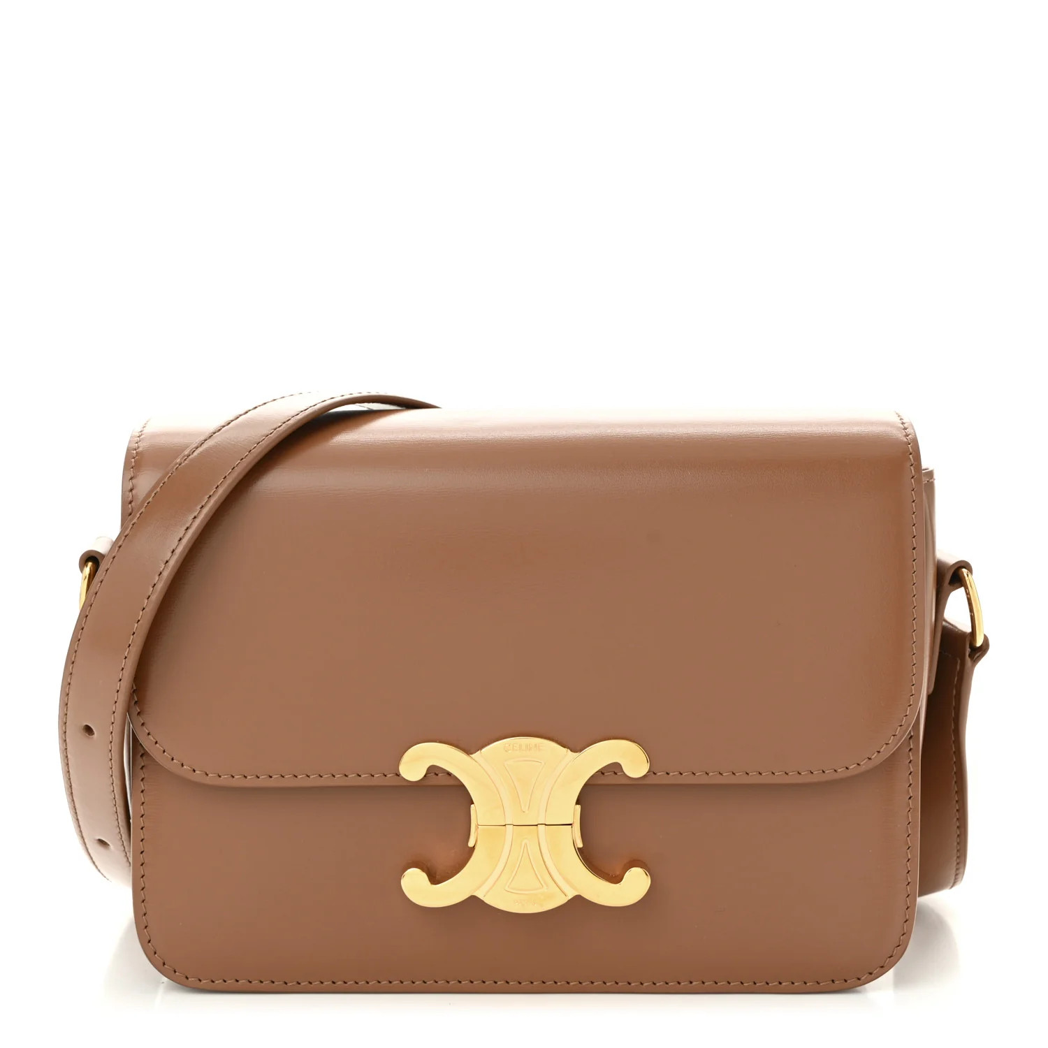 Celine Shiny Calfskin Teen Triomphe Bronze 1723760 | FASHIONPHILE (US)