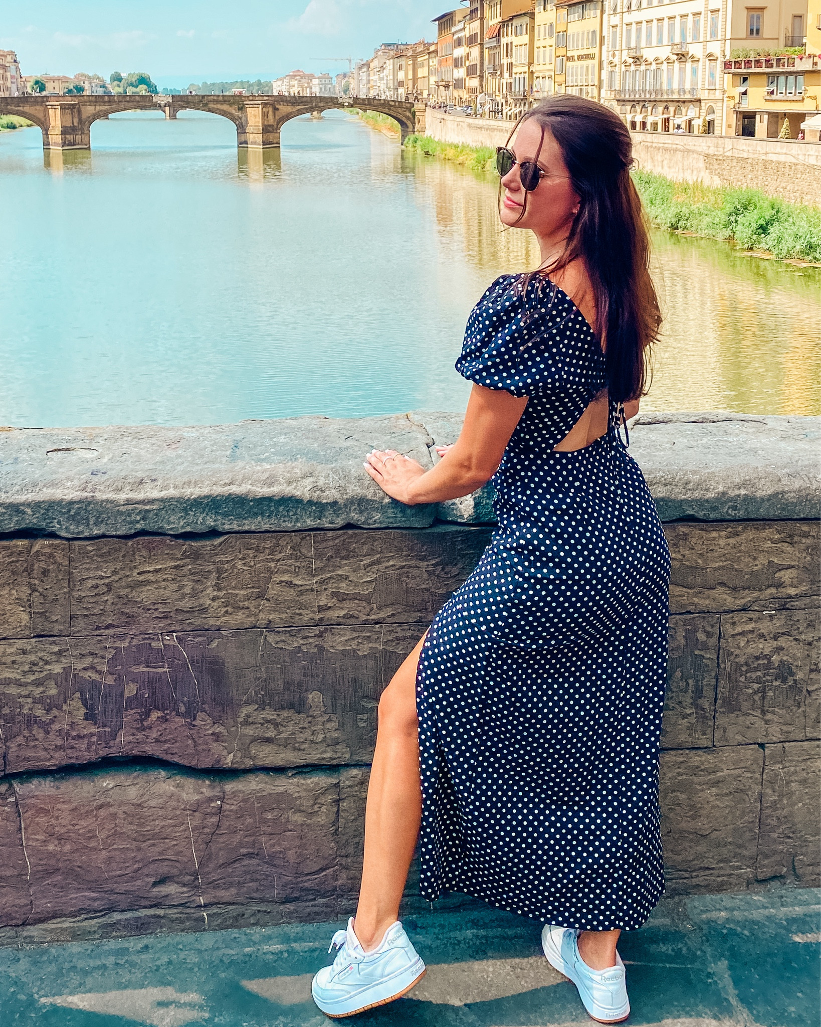 This is my very favorite look that I wore in Florence, Italy!
This polka dot dress is so cute, and it can be dressed up with heels or down with sneakers or sandals. The dress is from Zara, but I have linked similar ones! 

#LTKTravel #LTKFindsUnder100 #LTKStyleTip