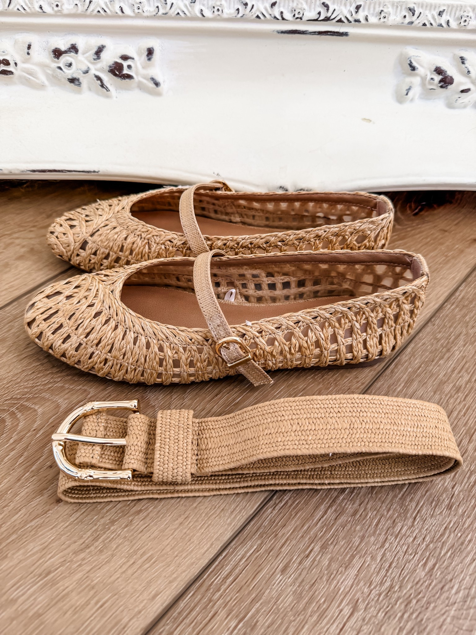 Straw, ballet flats tts. Straw belt TTS. Target style, target fashion.

#LTKOver40