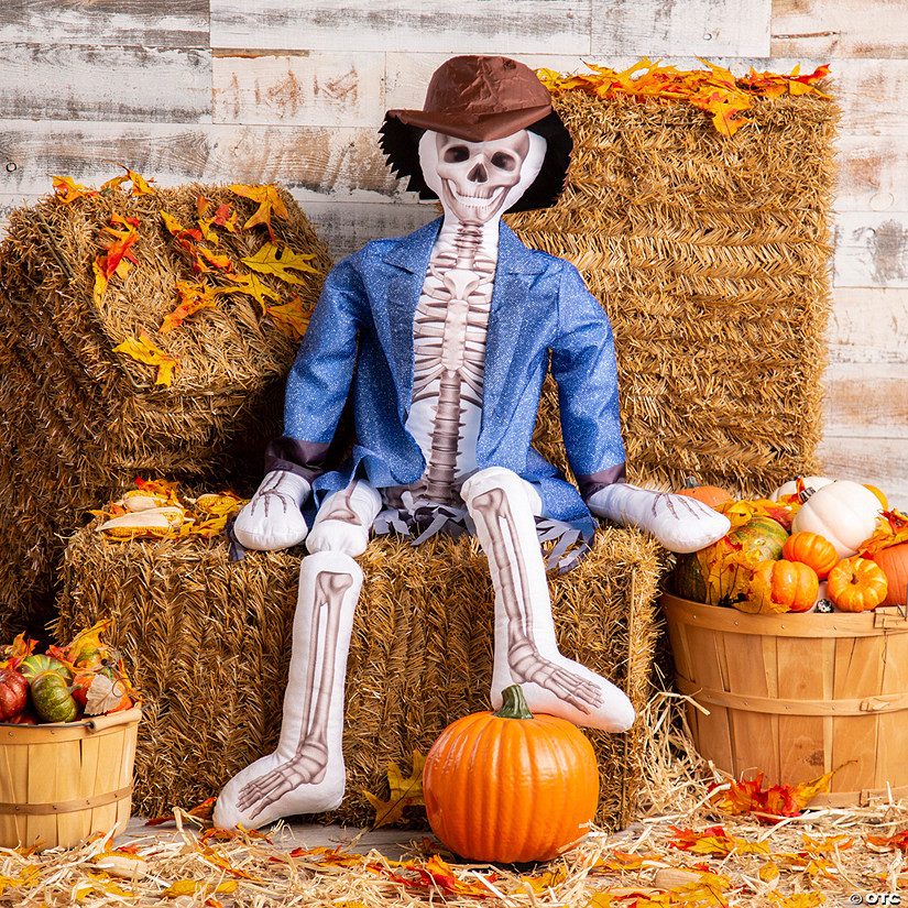 5-Foot Skeleton Plush Scarecrow Outfit Kit - 3 Pc. | Oriental Trading Company