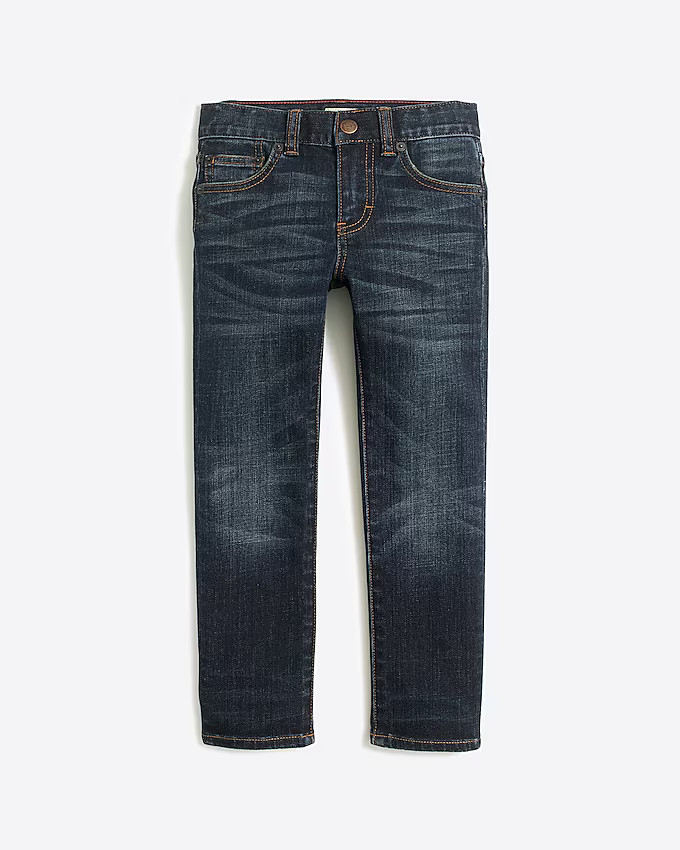 Boys' slim-fit flex denim in dark wash | J.Crew Factory