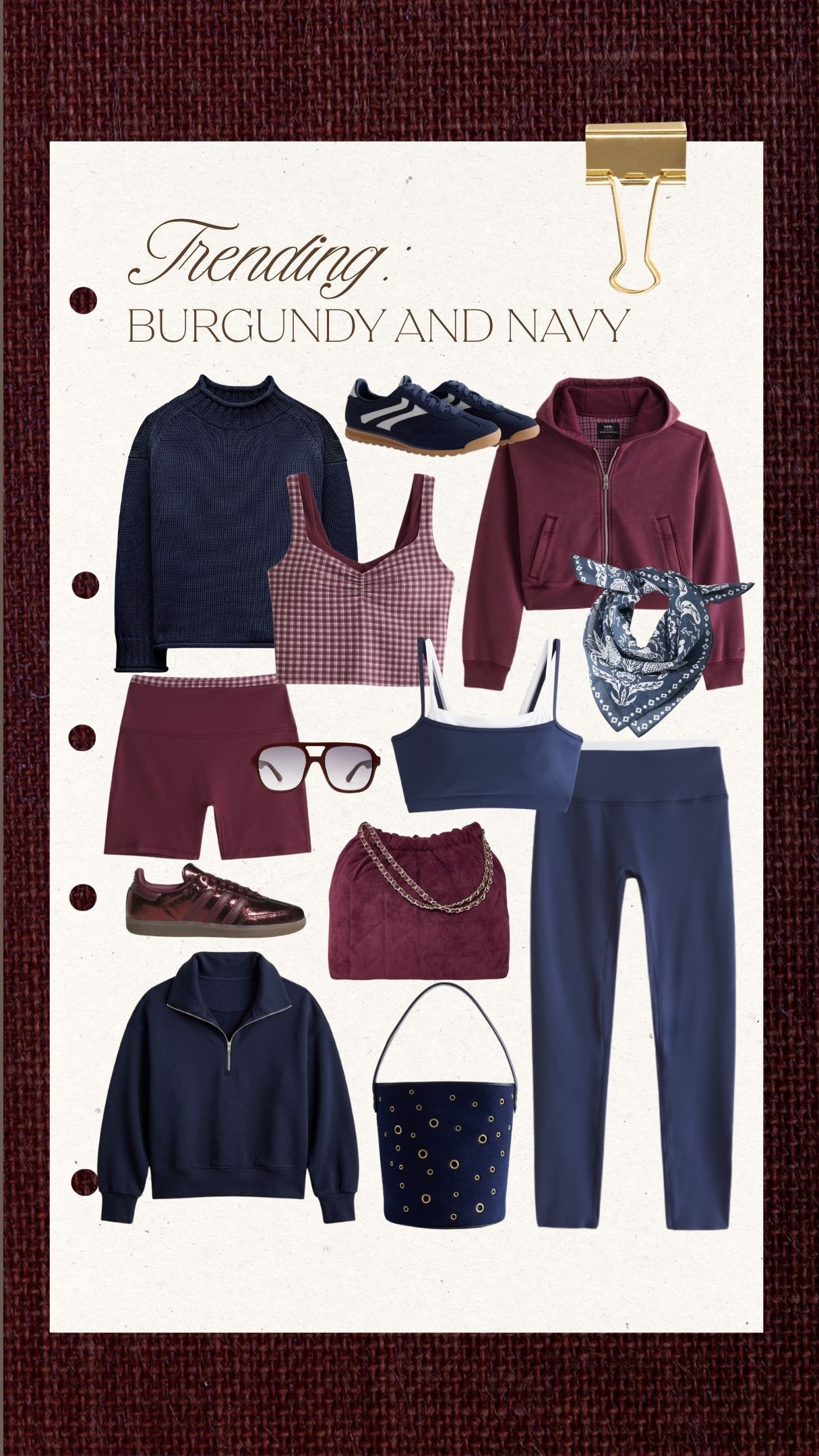 Affordable fashion finds in the colors of the season. ✨ Burgundy and navy look so luxe together, especially with cozy layers, sleek sneakers and a statement bag. 

#affordablefashion #fallfashionfinds #burgundyoutfit #navystyle #falloutfitideas #abercrombiestyle #walmartfashion #targetstyle #trendingstyle

#LTKootd #LTKSeasonal