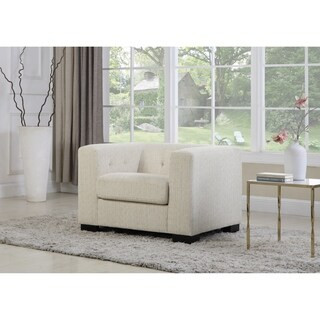 Chic Home Seto Accent Chenille Upholstery Button Tufted Club Chair (beige) | Bed Bath & Beyond