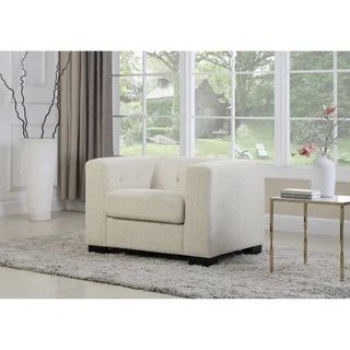 Chic Home Seto Accent Chenille Upholstery Button Tufted Club Chair (beige) | Bed Bath & Beyond