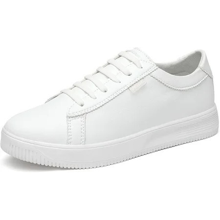 Women s White Sneakers Breathable Casual Lace Up Fashion Walking Shoes Easy Clean Stylish Comfort Shoes | Walmart (US)