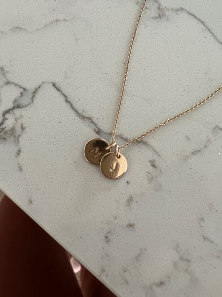 Gold initial charm necklace. Push present. Valentine’s Day gift. 

#LTKbump #LTKwedding #LTKGiftGuide