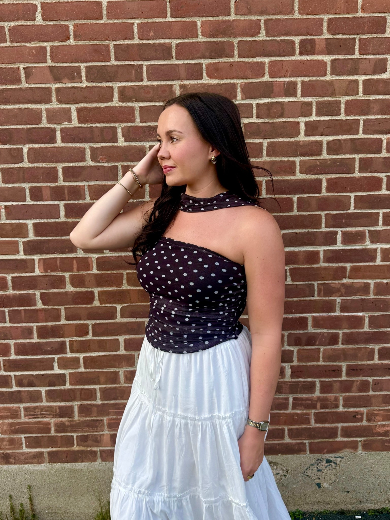 Polka dot tube top with matching neck scarf 

#LTKSeasonal #LTKStyleTip #LTKFindsUnder50