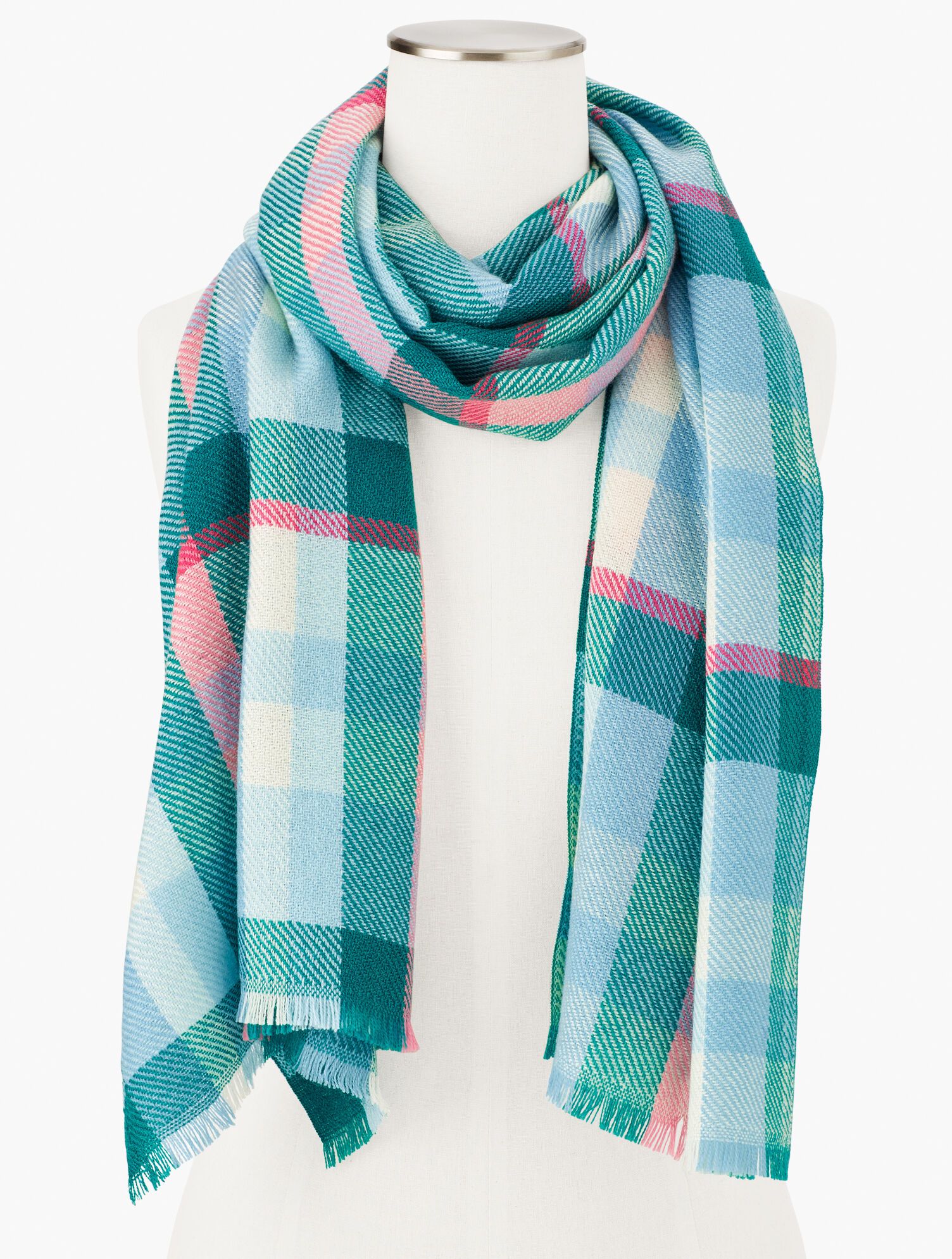 Icicle Plaid Oblong Scarf | Talbots