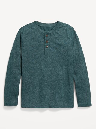 Softest Long-Sleeve Henley T-Shirt for Boys | Old Navy (US)