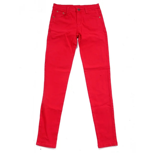 Women's Jeans Jeggings Five Pocket Stretch Denim Pants (Red, Large) | Walmart (US)