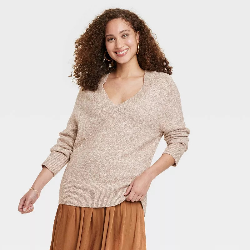 Women's V-Neck Tunic Sweater - A New Day™ | Target