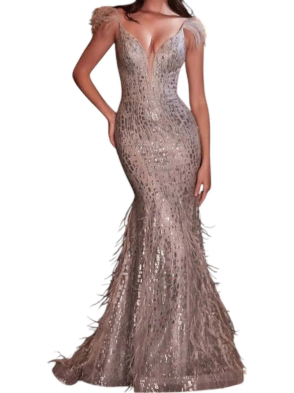 Sylvia Long Formal Gown In Silver | Shop Simon