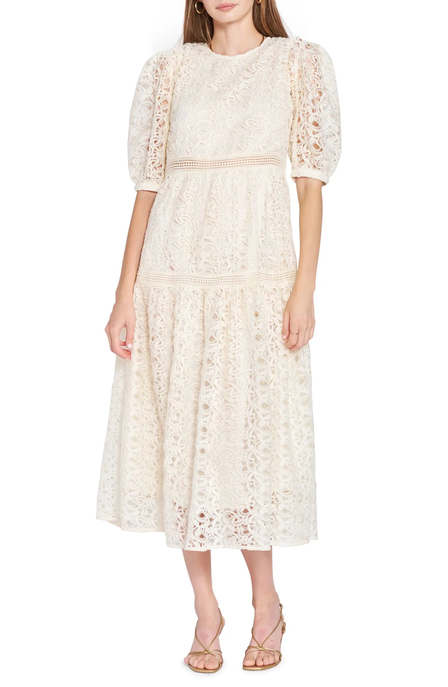 Guipure Lace Midi Dress | Nordstrom