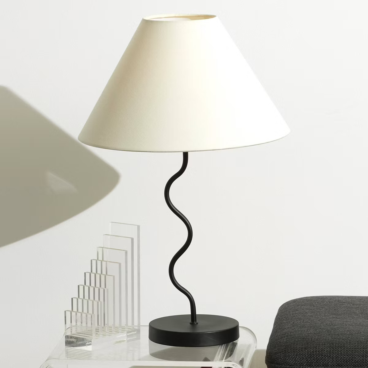 Brightech Squiggle Mid-Century (Includes LED Light Bulb) Table Lamp Matte Black | Target