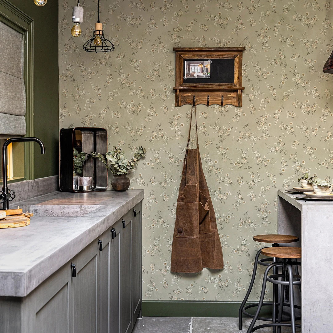 Classic Floral Wallpaper. Removable Peel + Stick and Traditional Wallpaper Options.  Multiple Col... | Etsy (US)