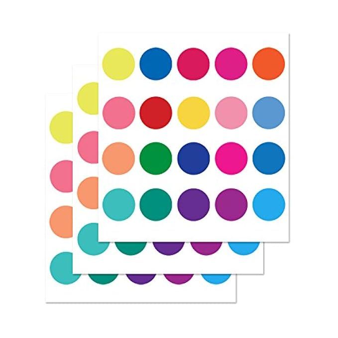 PARLAIM 0103 Rainbow of Colors Polka Dot Wall Decals, Peel and Stick Wall Stickers with Gift Packagi | Amazon (US)