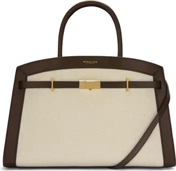 DeMellier The Midi Hudson Canvas & Leather Top Handle Bag | Nordstrom | Nordstrom