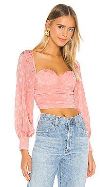 MAJORELLE Emily Top in Pretty in Pink from Revolve.com | Revolve Clothing (Global)
