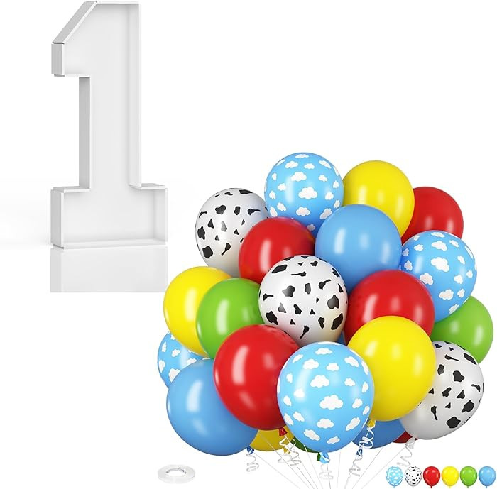 Toy Inspired Story Balloons & Charcuterie Number 1 Fillable Number for Food for Baby Shower Inspi... | Amazon (US)