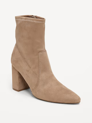 Faux-Suede Heeled Boots for Women | Old Navy (US)