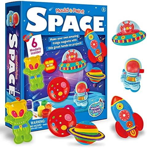 Space DIY Hand Painting Kit for Kids – Kids Arts and Crafts Set Fun Educational Plaster Mould Painti | Amazon (US)