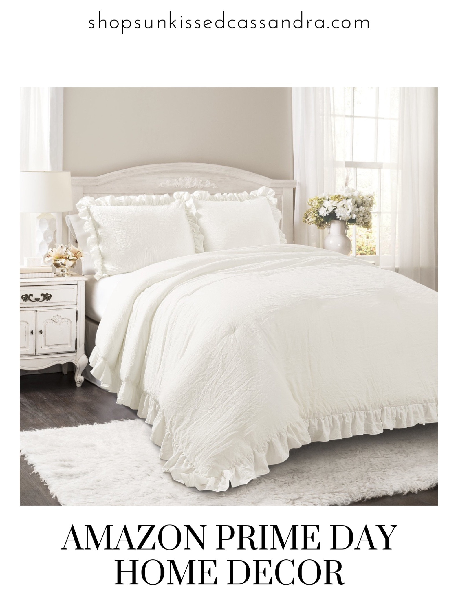 Clean white coastal inspired bed set part of Amazon Prime Day 🤍

#LTKxPrimeDay #LTKhome #LTKFind