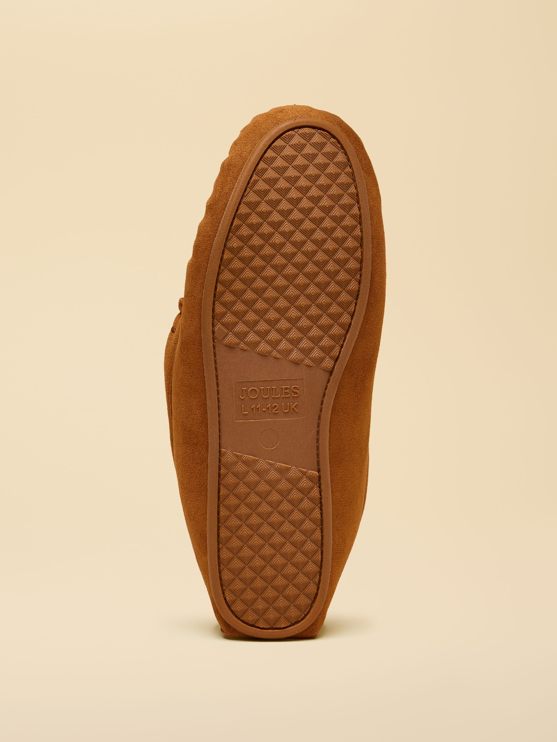 Men's Winchester Tan Brown Embroidered Moccasin Slipper | Joules | Joules