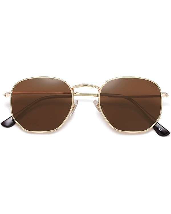 SOJOS Square Polarized Sunglasses for Women Men Small Hexagonal Polygon Shades SJ1072 | Amazon (US)