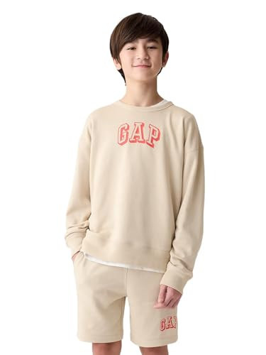 GAP Boys Boys and Girls' Kids Logo Crew Neck Sweatshirt Bedrock XXL | Amazon (US)