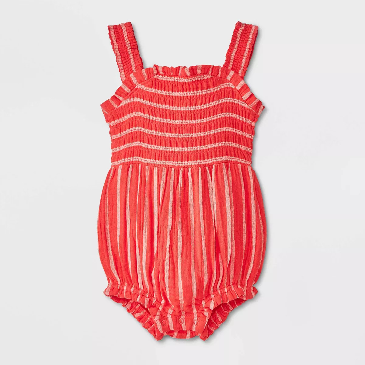 Baby Girls' Ruffle Striped Romper - Cat & Jack™ Red | Target