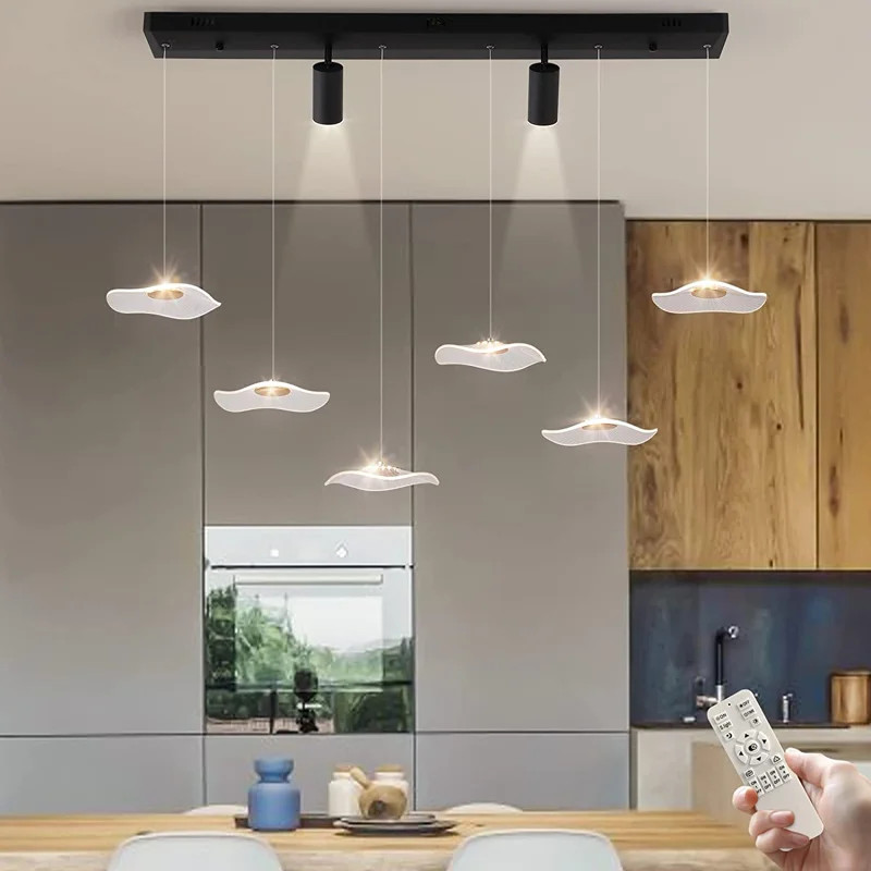 Ploch 8 - Light Black LED Kitchen Island Pendant | Wayfair North America