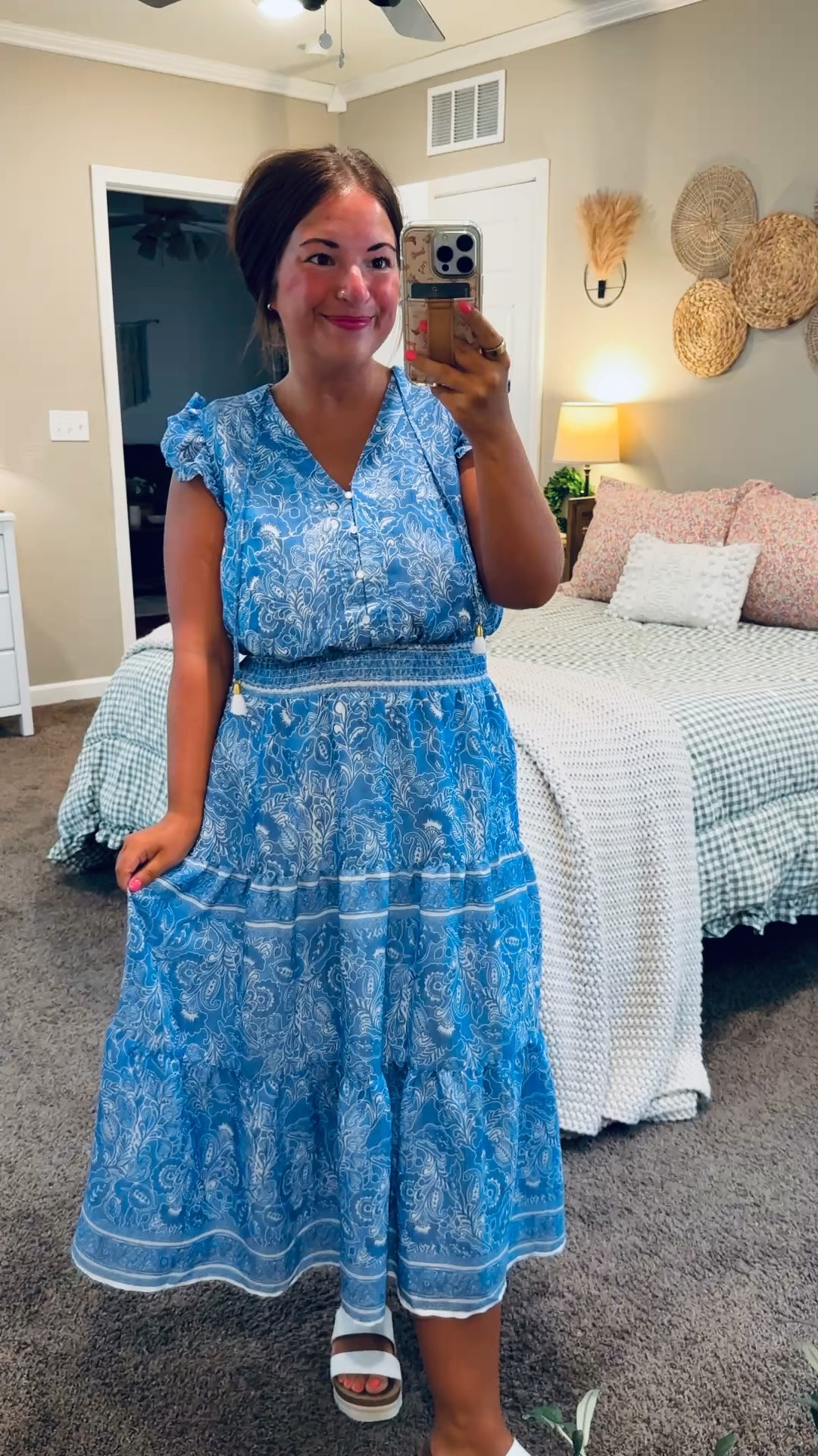 This Walmart maxi dress is proof you don't have to spend a fortune to look put together. 🤍 It's lightweight, flattering, and perfect for everything from church to brunch to vacation!

sandals: fit true to size // wearing a 5
dress: fits true to size // wearing a medium 

 #LTKootd #LTKMidsize #LTKWorkwear