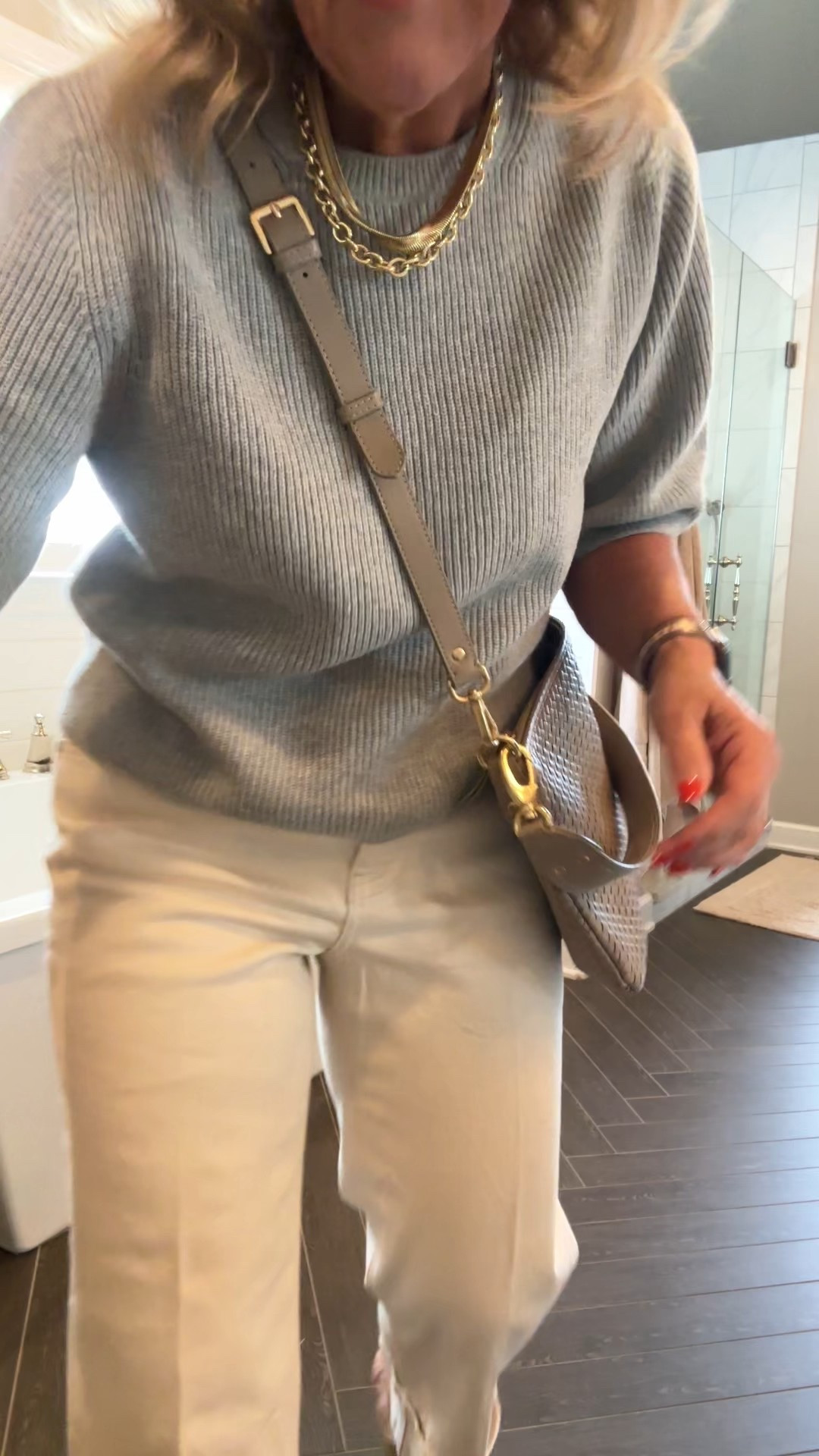 OOTD 
sweater tee size medium 
Cuffed cropped jeans size 8 petite 
Sandals size down if inbetween 
Allie Bess warehouse sale going on. My necklaces are included. Linking some favorites! 

#LTKFindsUnder100 #LTKOver40 #LTKSaleAlert