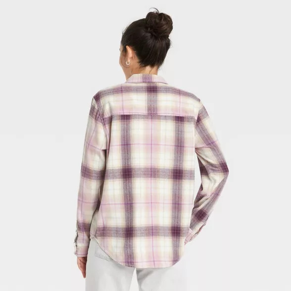 Women's Long Sleeve Flannel Button-Down Shirt - Universal Thread™ Plaid | Target