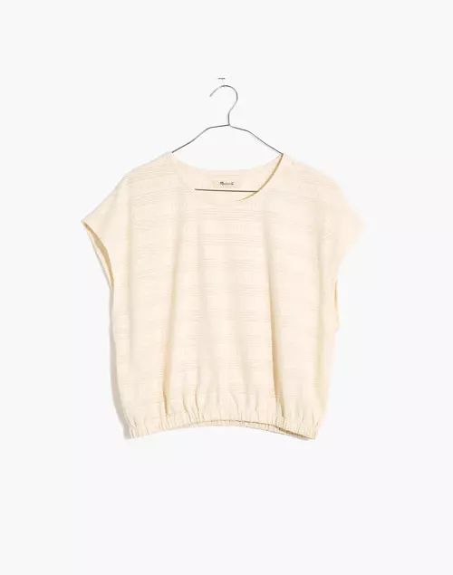 Pointelle Knit Short-Sleeve Crop Top | Madewell