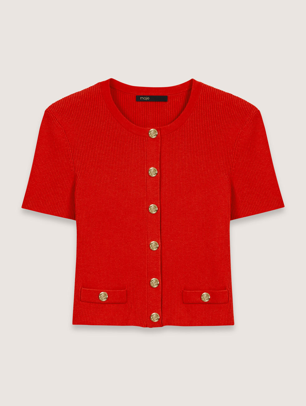 Cardigan court à boutons dorés | Maje FR | Maje EU