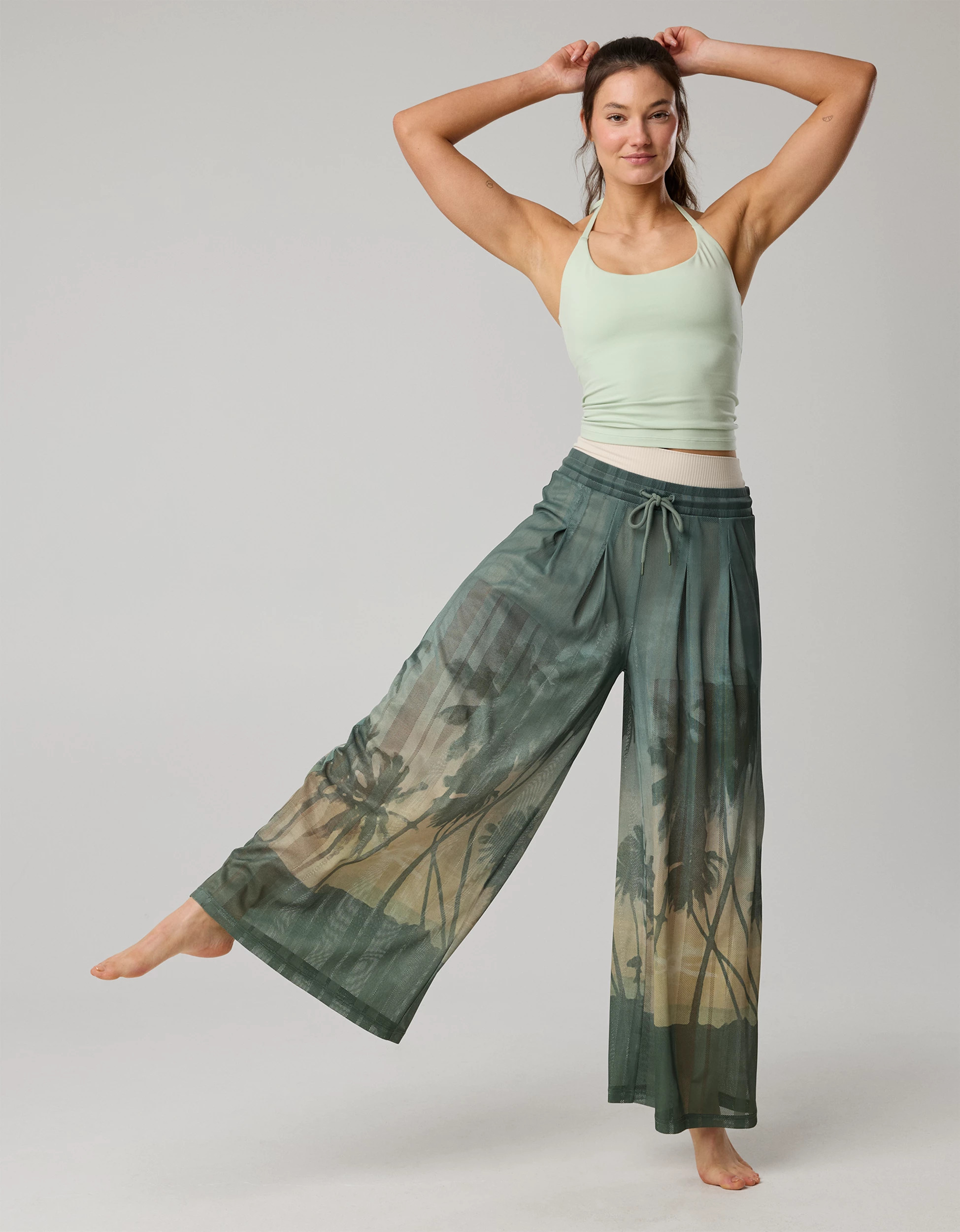 OFFLINE By Aerie Mesh Super Wide Leg Pant | Aerie
