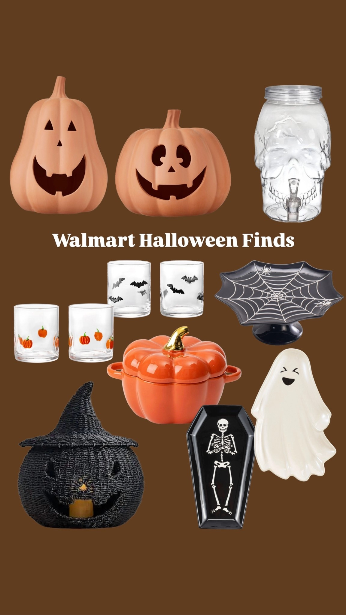 Walmart Halloween finds! Anthro dupe Halloween glasses. Terracotta pumpkins. Fall dupe. Halloween dupe. Halloween dining. Halloween decor. Halloween finds. Code Orange: 

#LTKSeasonal #LTKFindsUnder100 #LTKHome