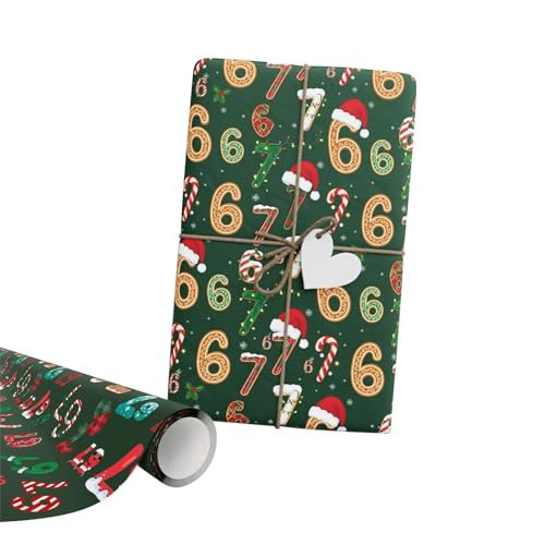 Trmonol 67 Christmas Wrapping Paper, 67 Meme Wrapping Paper, Christmas Wrapping Paper Roll, Gift Wrap Paper for Xmas, Holiday, Party, Wrap Your Presents in Holiday Fun (A) | Amazon (US)