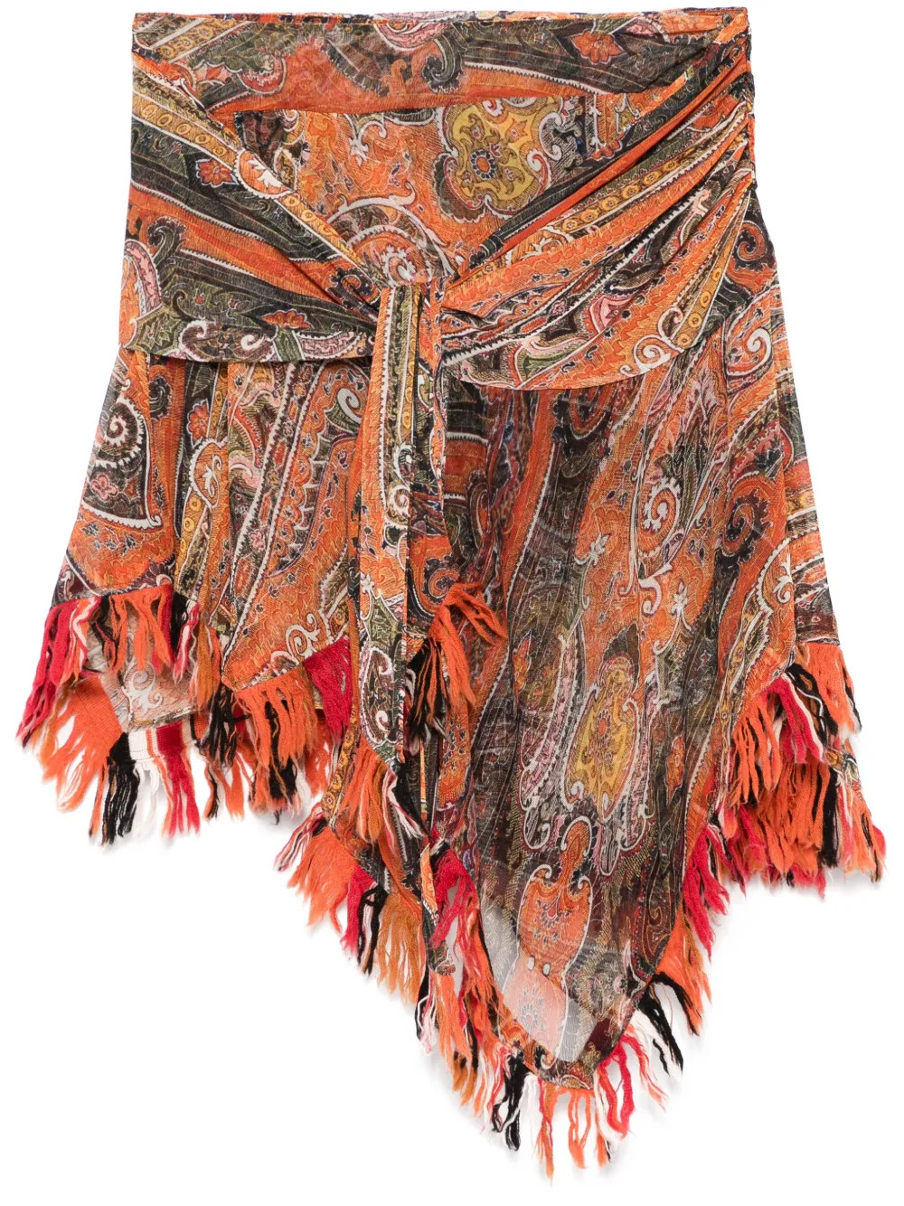 ISABEL MARANT graphic-print Mini Skirt | Orange | FARFETCH ES | Farfetch Global
