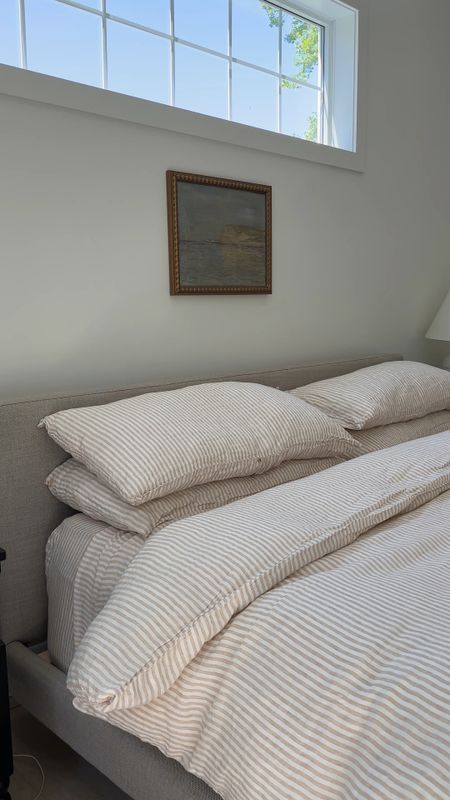 The most beautiful Quince European linen bedding- natural stripe sheets and duvet 🙌🏻

#quincepartner #onequince

#LTKFindsUnder100 #LTKHome

#LTKSaleAlert #LTKHome