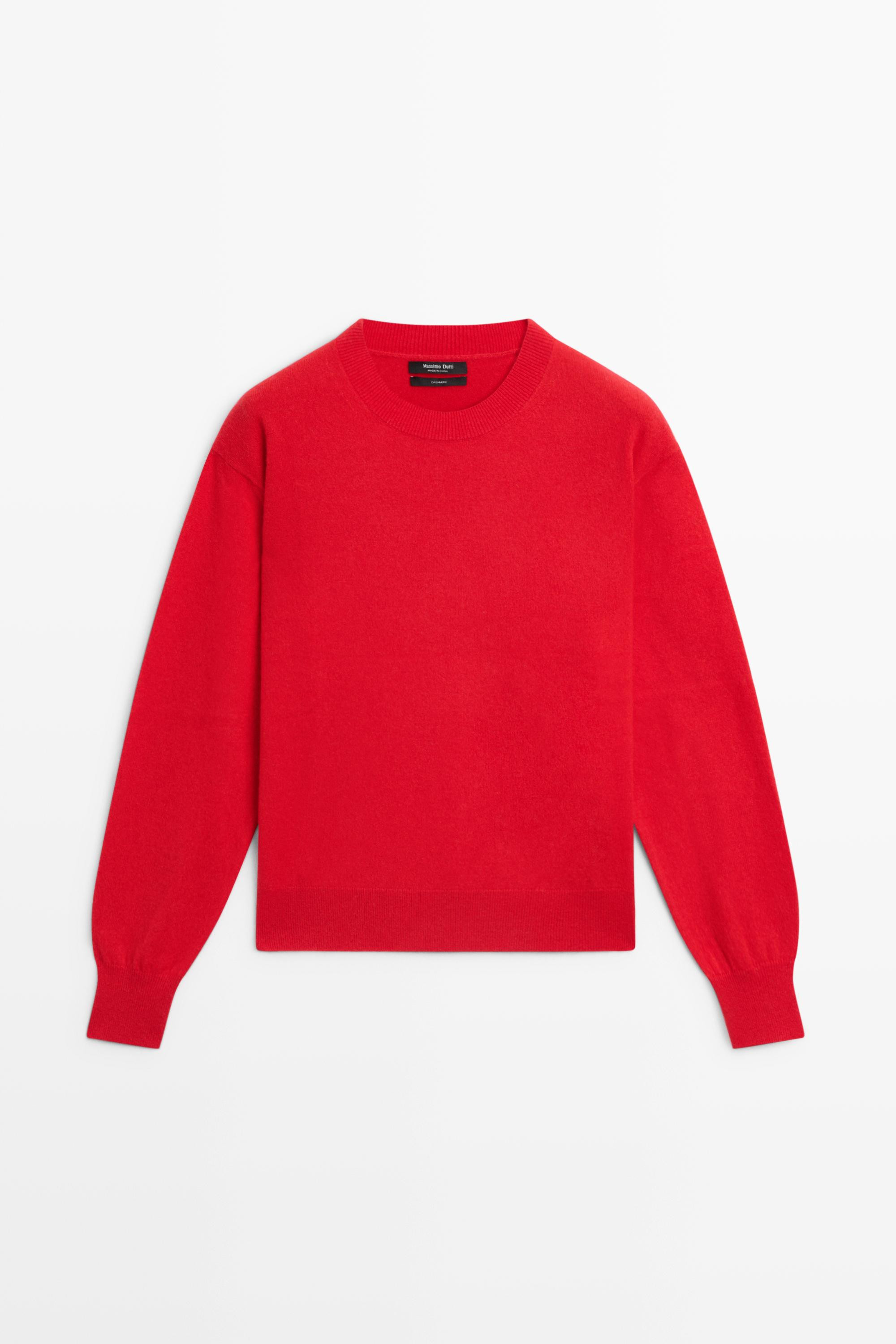 100% cashmere long sleeve sweater | Massimo Dutti US